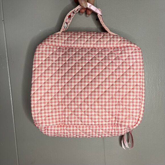 Vera Bradley Sanrio Hello Kitty Gingham Pink Lay Flat Lunch Bag Box New 2023 - Picture 2 of 6